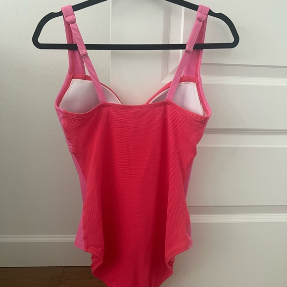 Tommy Bahama Pink Ruched One Piece Swimsuit - Picture 3 of 3